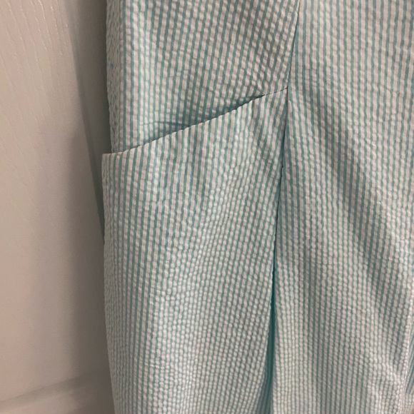 Lilly Pulitzer Shorely Blue Seersucker Dress Sz 0 - Picture 4 of 6